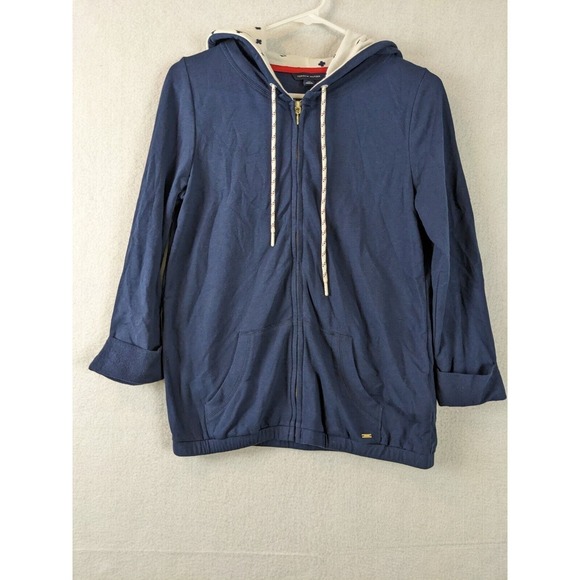 Tommy Hilfiger Jackets & Blazers - Tommy Hilfiger Womens Jacket  Size S Hooded Nautical‎ Cotton Blend Blue